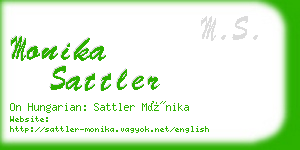 monika sattler business card